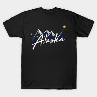 Alaska Flag Mountains State T-Shirt